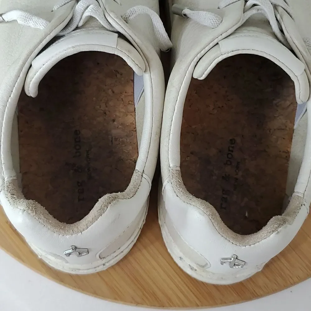 rag & bone RB1 Revival Textured Leather Sneakers Women's Size 36 US 6